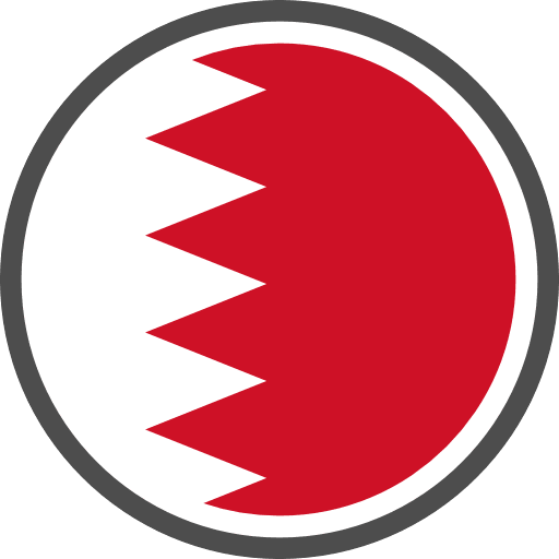 Bahrain Flag Round Circle Icon