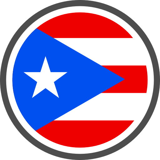 Puerto Rico Flag Round Circle Icon