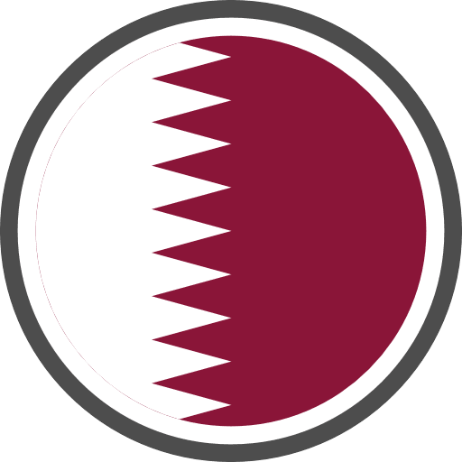 Qatar Flag Round Circle Icon