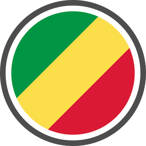 Republic Of The Congo Flag Round Icon