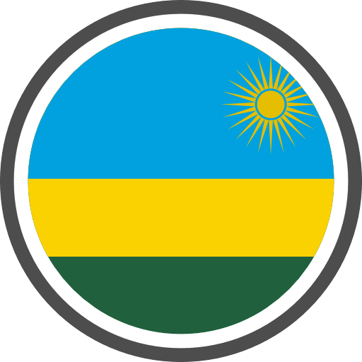 Rwanda Flag Round Circle Icon