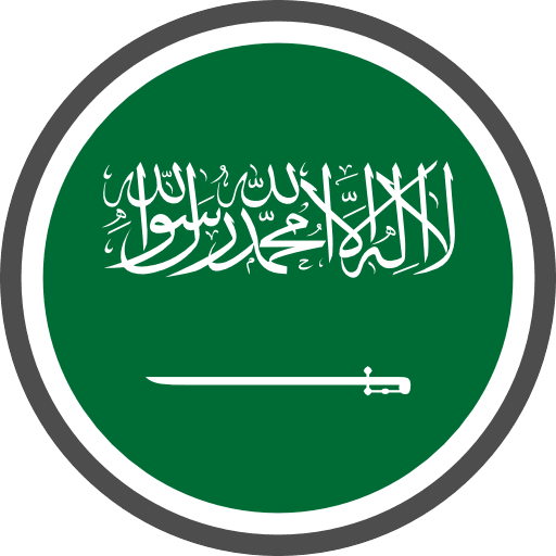 Saudi Arabia Flag Round Circle Icon