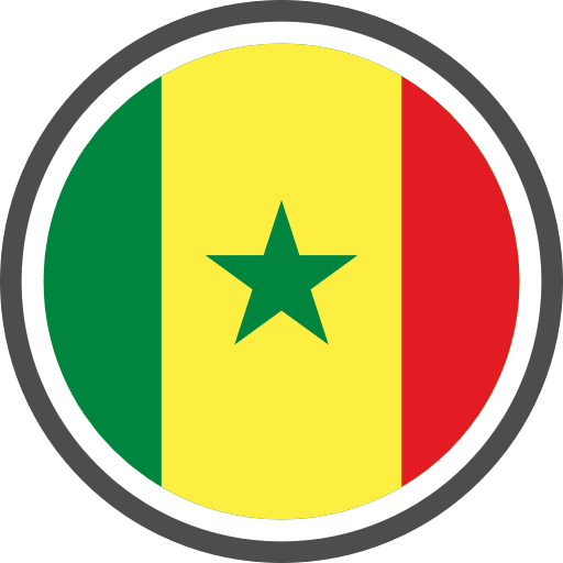 Senegal Flag Round Circle Icon