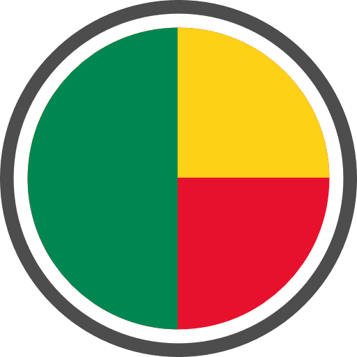 Benin Flag Round Circle Icon