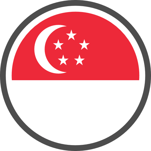 Singapore Flag Round Circle Icon