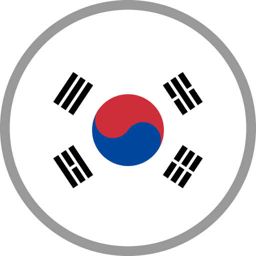 South Korea Flag Round Circle Icon