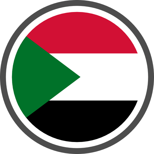 Sudan Flag Round Circle Icon