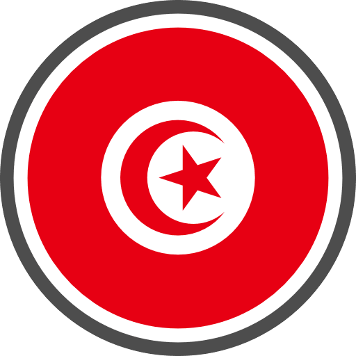 Tunisia Flag Round Circle Icon