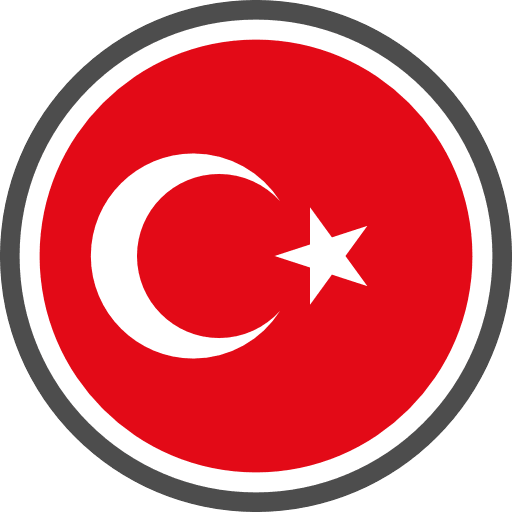 Turkey Flag Round Circle Icon