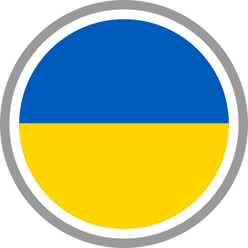 Ukraine Flag Round Circle Icon