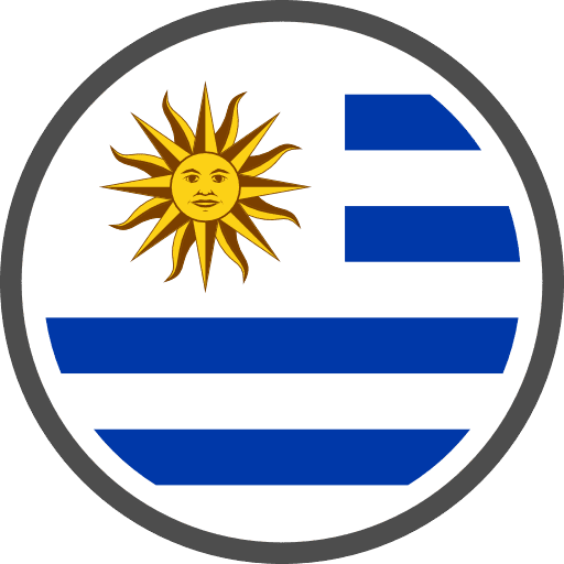 Uruguay Flag Round Icon