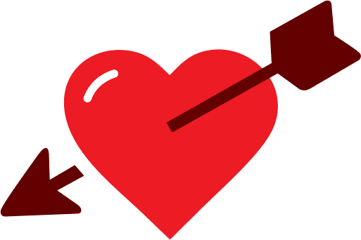 Heart With Cupid Arrow Icon