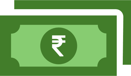 Indian Rupee Notes Color Icon