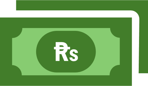 Pakistan Rupee Notes Color Icon