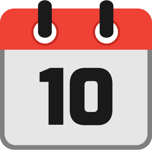 Calendar Date 10 Icon