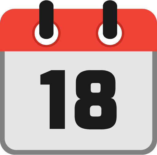 Calendar Date 18 Icon