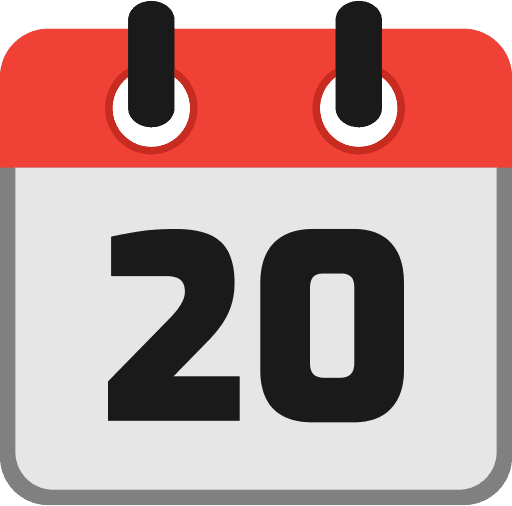 Calendar Date 20 Icon