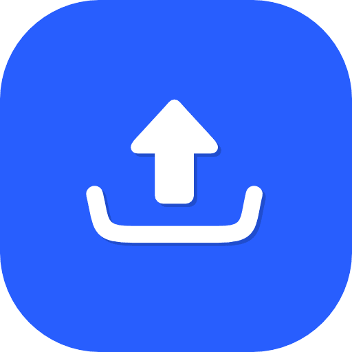 Upload Square Color Blue Icon