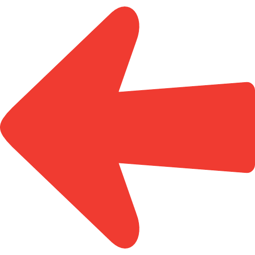 Arrow Left Direction Red Icon