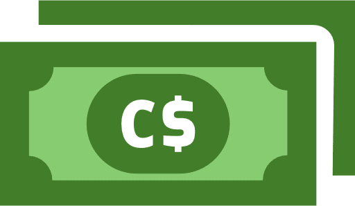 Canadian Dollar Notes Color Icon