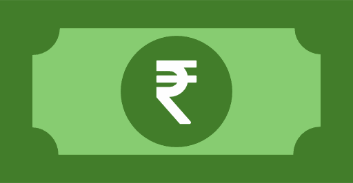 Indian Rupee Note Color Icon