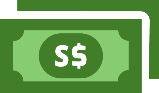 Singapore Dollar Notes Color Icon