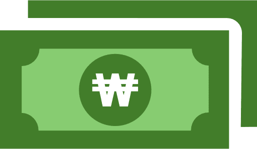 South Korean Won Notes Icon