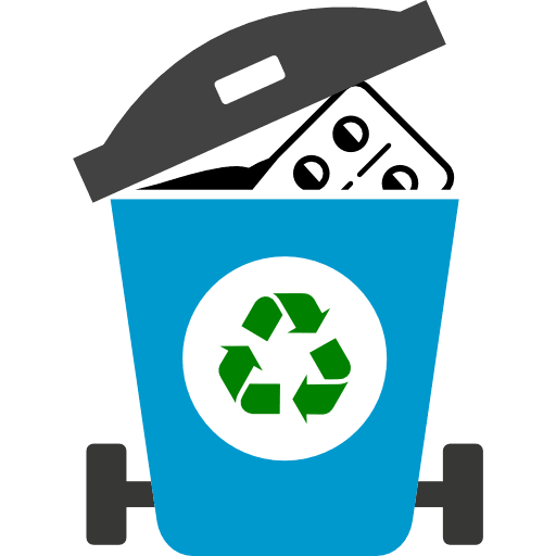 Recycle Trash Bin Drugs Icon