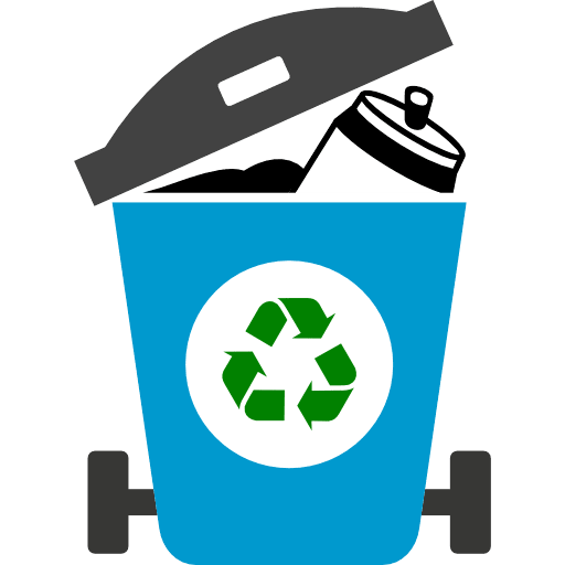 Recycle Trash Bin Metal Icon