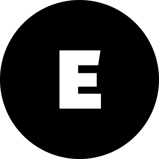 E Alphabet Round Circle Icon