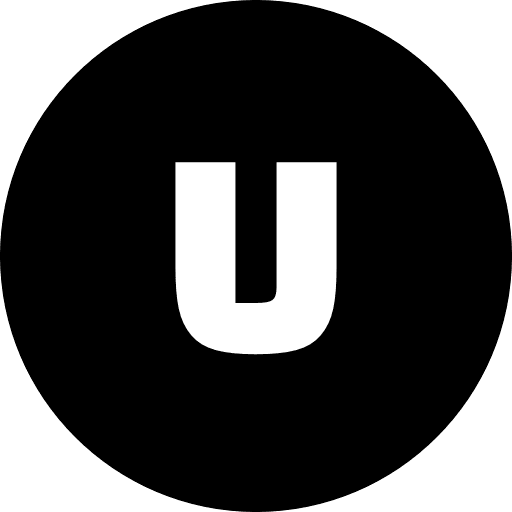 U Alphabet Round Circle Icon