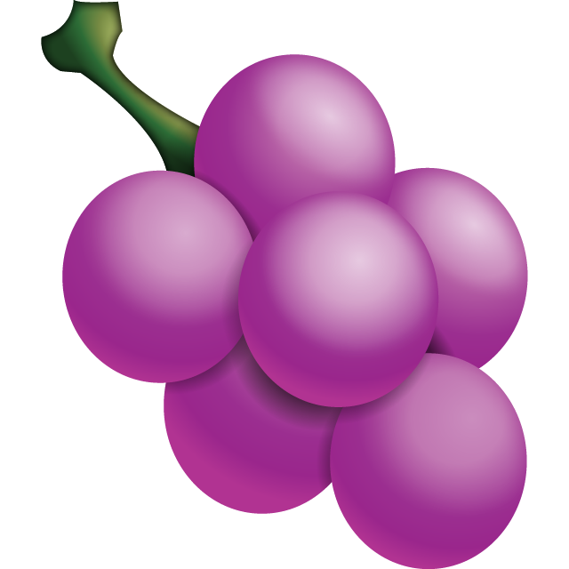 Grape Emoji Free Icon HQ Icon