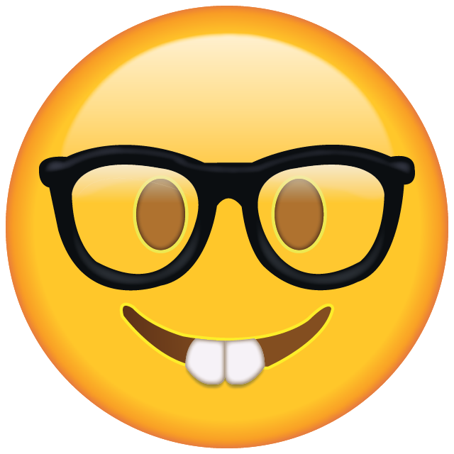 Nerd Emoji With Glasses Icon File HD Icon