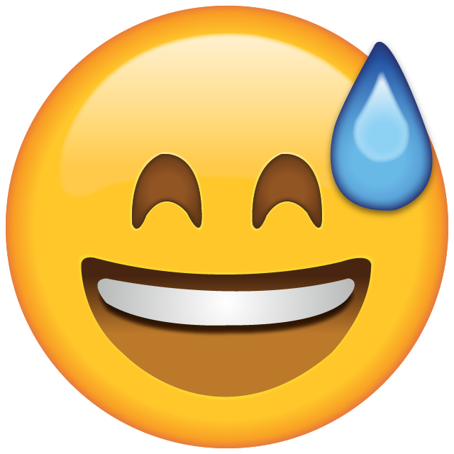 Smiling with Sweat Emoji Icon Download Free Icon