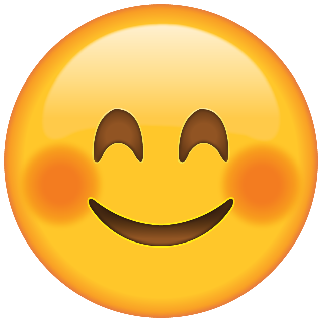 Smiling Face Emoji with Blushed Cheeks Icon Free Photo Icon