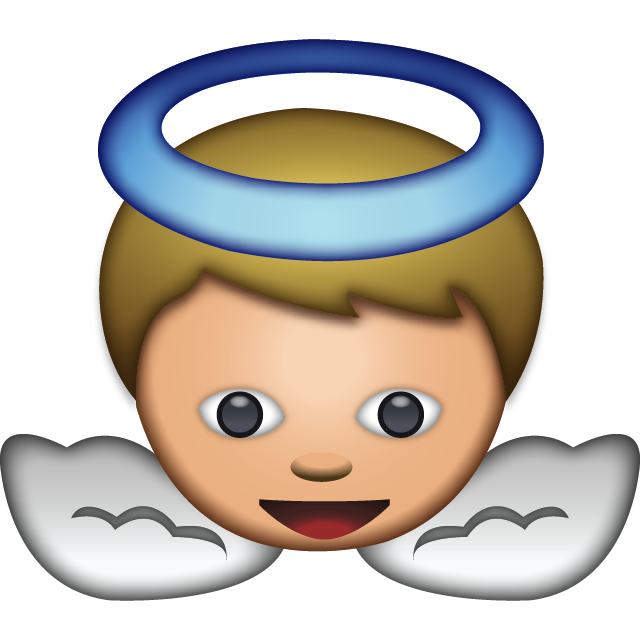 White Baby Angel Emoji Free Icon Icon