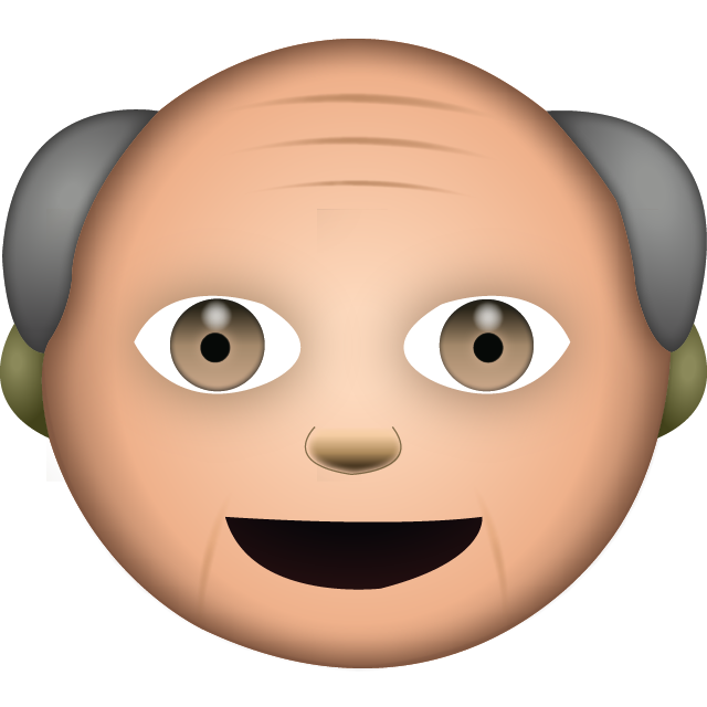 White Grandpa Emoji Free Photo Icon Icon