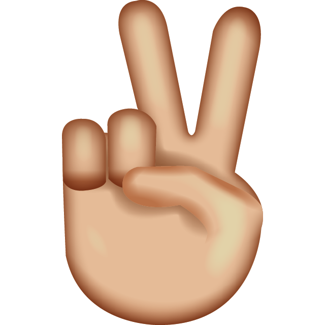 Victory Hand Emoji Icon Free Photo Icon