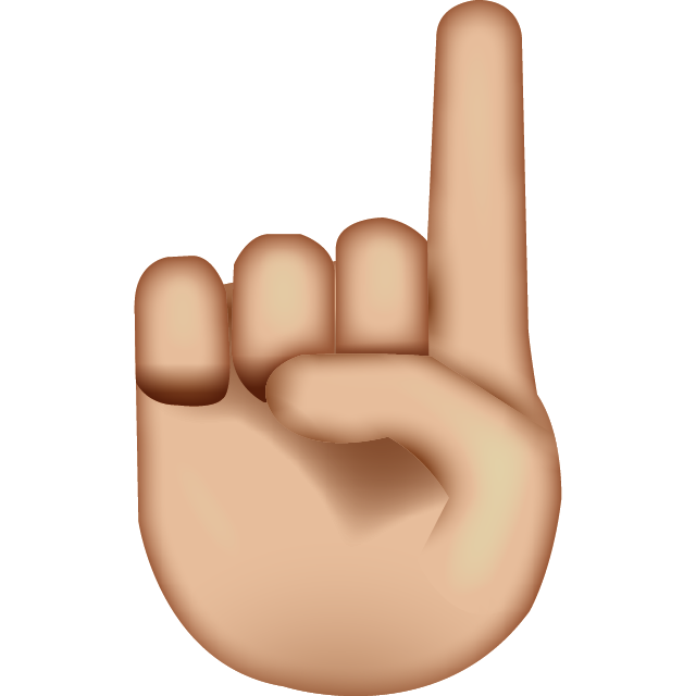 Up Pointing Hand Emoji Free Photo Icon Icon