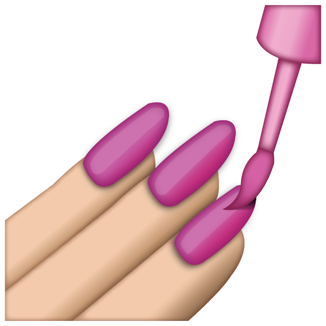 Pink Nail Polish Emoji Icon Download Free Icon