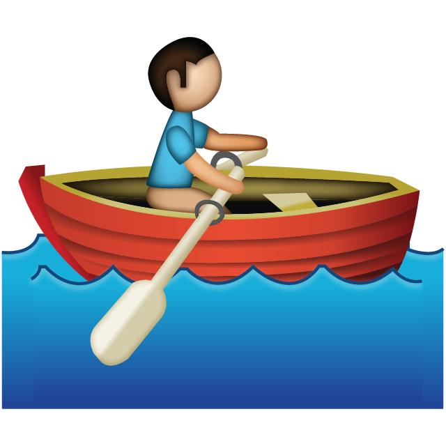 Man Rowing Emoji Free Icon HQ Icon