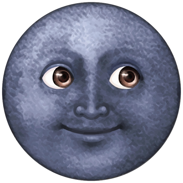 Dark Blue Moon Emoji Free Icon Icon