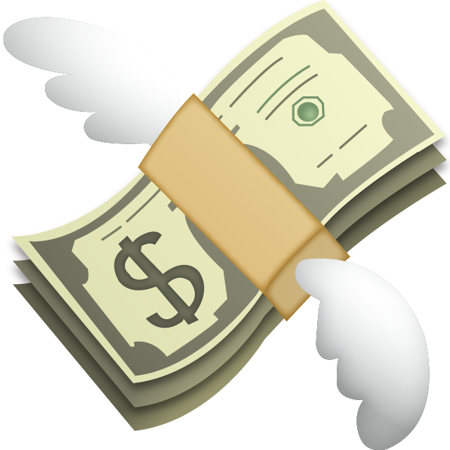 Money with Wings Emoji Free Photo Icon Icon