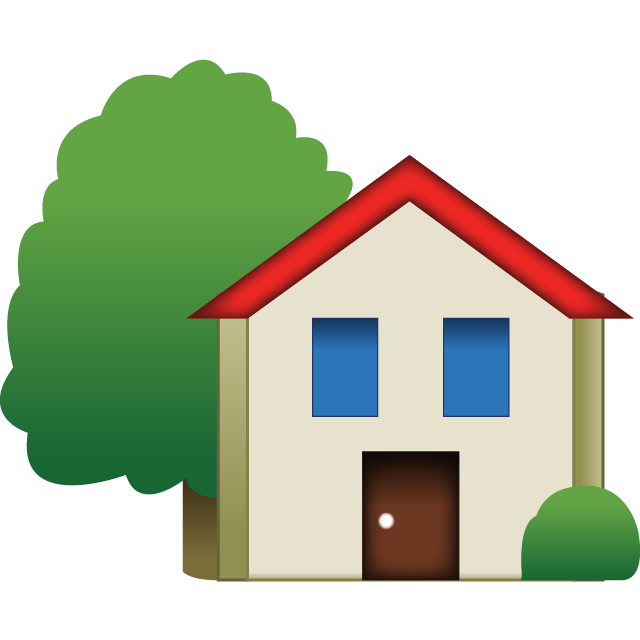 House Emoji With Tree Icon Free Photo Icon