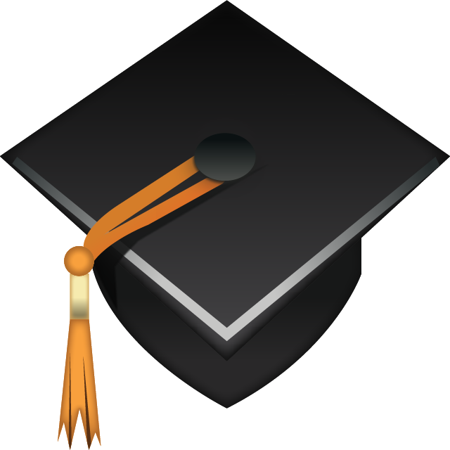 Graduation Cap Emoji Free Icon Icon