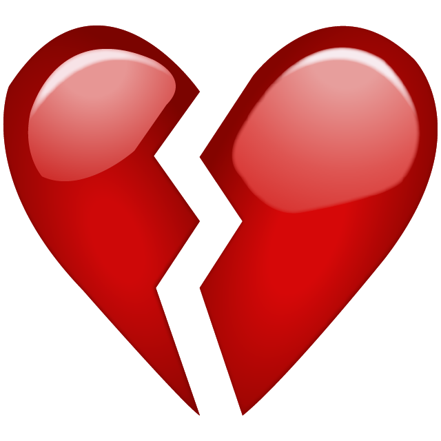 Broken Red Heart Emoji Free Icon HQ Icon