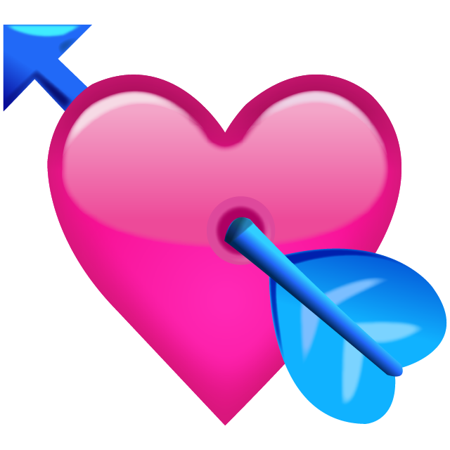 Pink Heart With Arrow Emoji Icon Free Photo Icon