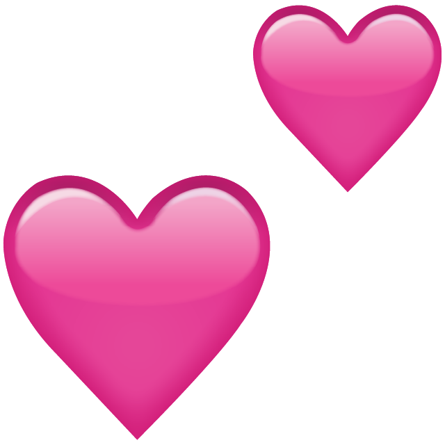 Two Pink Hearts Emoji Icon Download Free Icon