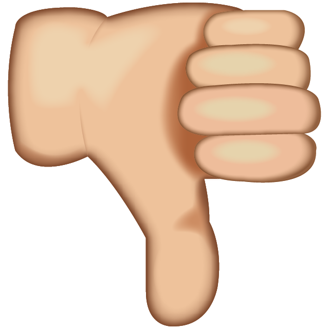 White Thumbs Down Sign Emoji Free Icon Icon