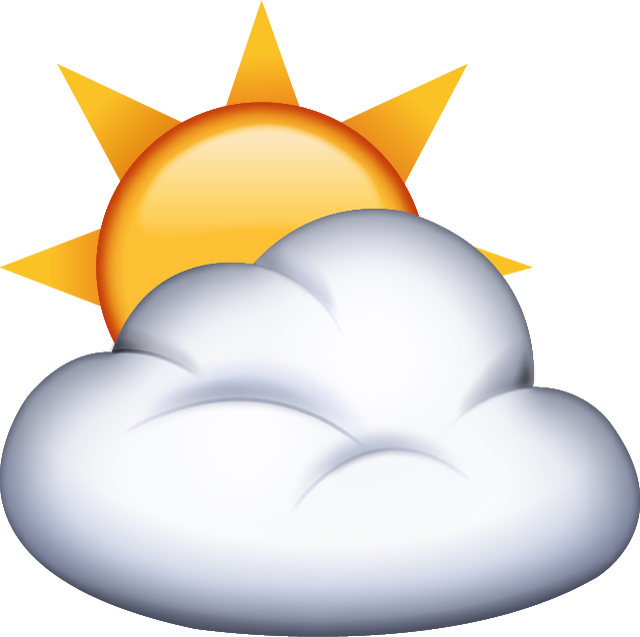 Sun Behind Cloud Emoji Icon Free Photo Icon